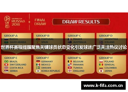 世界杯赛程提醒聚焦关键球员状态变化引发球迷广泛关注热议讨论
